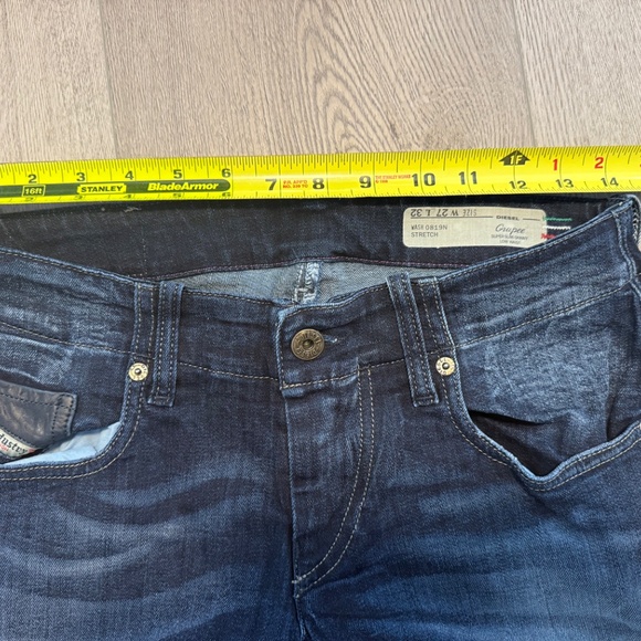Diesel Grupee Slim-Skinny Low Waist Jeans (Dark Wash) Size 27 - Picture 6 of 10